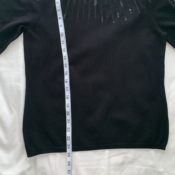 Ruby Rd. Black sequin sweater size L - Picture 5 of 8